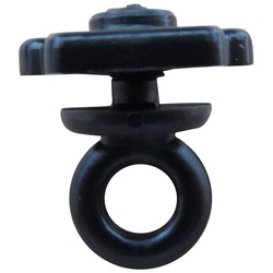 Feststeller Feststeller, Zwischenfeststeller, Endfeststeller, Stopper mit Ring 10 x 15 mm, rewagi, Gardinen, Vorhänge, Gardinenstange, Seitenschals, Gardinenschiene, (10-St), Verkaufseinheit: 10, 25, 50, 100 Stück schwarz