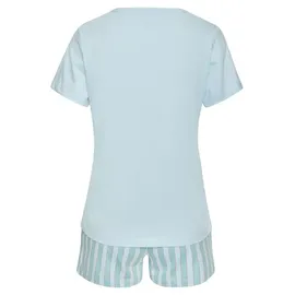 VIVANCE Shorty Pyjama-Shorts Blau/Weiß 32/34