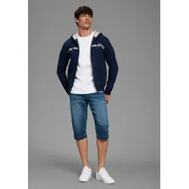 Bruno Banani Jeansbermudas BRUNO BANANI "Hutch-Bermuda", Herren, Gr. 38, Länge 32, blau, Denim/Jeans, Obermaterial: 98% Baumwolle, 2% Elasthan, unifarben, straight fit kniebedeckend, Jeans, Straight-Fit, normale Leibhöhe, aus elastischem Denim-Material, Topseller