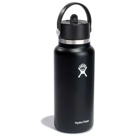 Hydro Flask 947ml Wide Flex Straw Cap Thermosflasche - Black - One Size