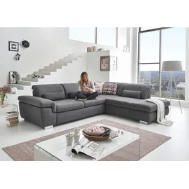 die planbar Ecksofa MP-IN17041 L-Form«, Sitztiefenverstellung, optional mit Kopfteilverstellung & Bettfunktion grau