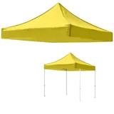 Aartner Pavillon Ersatzdach 3x3 Meter, Wasserdicht Klappbar Standmarkise, Oxford-Stoff Pavillon Ersatzdach, Mit Luftlöchern ideal für Gartenlauben (Gelb)