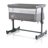 Cangaroo Beistellbett Always Together Schaukel, Matratze, verstellbar, rutschfest hellgrau