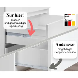 home collective Kleiderschrank 90x51x182 cm Weiß