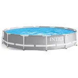 INTEX Prism Frame Pool Ø 366x76 cm Stahlrohrbecken Rund Schwimmbecken