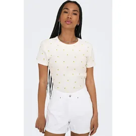 Only Onlfenja Life Ss AOP Top JRS Weiß M