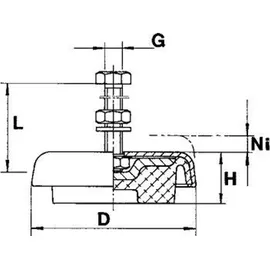EFFBE Maschinenlagerung LEVEL-MOUNT 2000kg LM 3-33