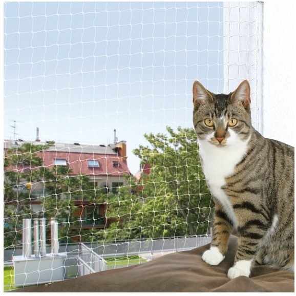 TRIXIE Katzen - Schutznetz 8x3 m transparent