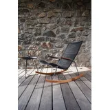 HOUE CLICK Schaukelstuhl Armlehnen/Kufen aus Bambus Stahlgestell - Grau