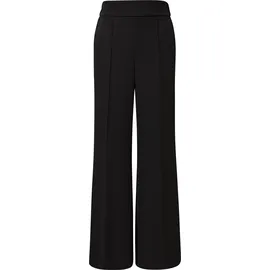 Comma, Jogger Pants COMMA, Damen, Gr. 44, N-Gr, schwarz, Web, Obermaterial: 97% Polyester, 3% Elasthan, unifarben, regular fit lang, Hosen, mit weitem Bein, Sommerhose