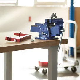 Tectake tectake® Schraubstock 360° drehbar mit Drehteller für Werkbank - 165 mm