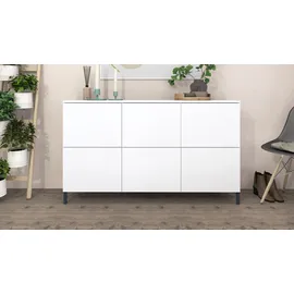 borchardt Möbel Haama 139 x 80 x 35 cm verstellbare Böden / weiß matt