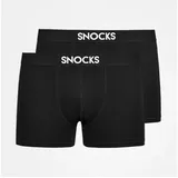 SNOCKS Boxershorts mit Logo Schwarz XXL 2er Pack