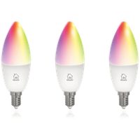 deltaco Smarte E14 LED Kerze RGB LED-Lampe SH-LE14RGB-3P, 3 Stk., 5W, dimmbar, Lampe