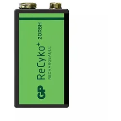 GP 9V Akku "ReCyko 9V Block" 6LR61 8,4V 200mAh 1er Blister
