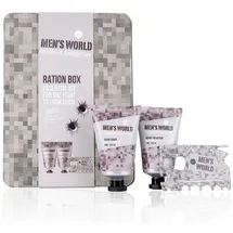 Accentra Geschenkset Men`s World, für Männer, Duschgel, After Shave Balsam, Multi-Tool in ansprechender Geschenkbox aus Blech
