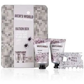 Accentra Geschenkset Men`s World, für Männer, Duschgel, After Shave Balsam, Multi-Tool in ansprechender Geschenkbox aus Blech