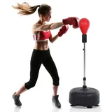 Homcom Punchingball-Set Stahl Kunstleder Rot