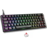 THE G-LAB Titan Red Switch Gaming-tastatur Mit Mechanischen Tasten - Black