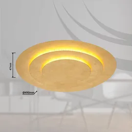 GLOBO Heda 1 LED rund gold Metall Ø 49 cm