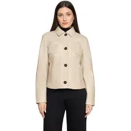 Amber & June Regular Fit Jacke in Leder-Optik, Beige, 40