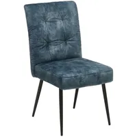 Livetastic Stuhl, Blau, Schwarz, Metall, Textil, konisch, 48x91x62.5 cm, Esszimmer, Stühle, Esszimmerstühle
