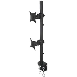 Techly Befestigungskit für 2 Monitore - Schwarz - Bildschirmgröße: 33-68.6 cm (1
