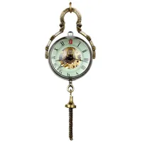 Avaner Unisex Analog Handaufzugwerk Taschenuhr mit römischem Zifferblatt und Kette Vintage AN003-09