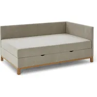 Meise Möbel, Bett, Santos Studioliege inkl. Bettkasten und Taschenfederkern Matratze Stoff Thor (90 x 200 cm)