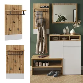 Vicco Wandgarderobe Selena Weiß/Eiche