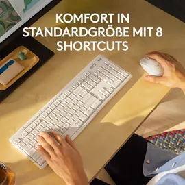 Logitech MK295 Silent Wireless Combo DE grauweiß