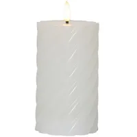 Star Trading Flamme Swirl Stumpenkerze 15 cm weiß