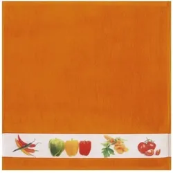 framsohn Geschirrtuch Frottier 'Gemüse' 50 x 50 cm Orange