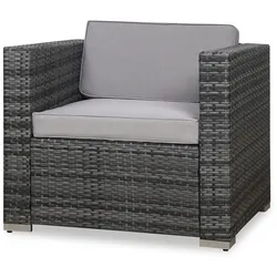 SVITA Rattan Sessel Ergänzung Zubehör Polyrattan Couch California Lugano grau