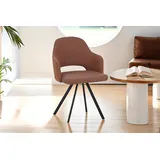 ab:stil.art.moebel Esszimmer Armlehnstuhl Stoffbezug braun JESSI