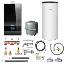 Buderus GB182i.2 Logaplus Paket W42 schwarz mit Regelung BC400 und Warmwasserspeicher SU160 - 25 kW - 7739621369