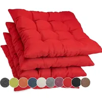 Sunnypillow 4er Set Stuhlkissen mit Bändern 40x40 cm -