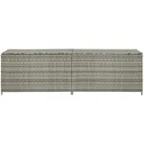 vidaXL Gartenbox Poly Rattan 200x50x60 cm Grau