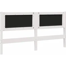 vidaXL Gepolstertes Kopfteil Weiß 160 cm Massives Kiefernholz