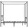 vidaXL Himmelbett-Gestell Schwarz Metall 140 x 200 cm