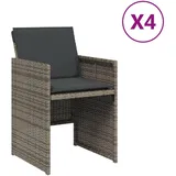vidaXL Gartenstuhl 55 x 67 x 32 cm grau 4 St.