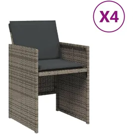 vidaXL Gartenstuhl 55 x 67 x 32 cm grau 4 St.