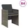 vidaXL Gartenstuhl 55 x 67 x 32 cm grau 4 St.