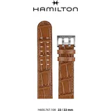 Hamilton Leder Khaki Aviation Band-set Leder Braun-22/22 H690.767.108 - braun