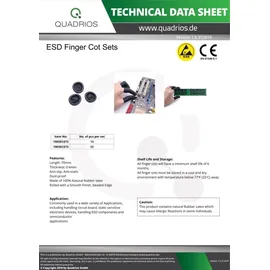 Quadrios ESD-Fingerlinge Naturkautschuk, Latex