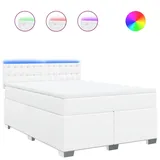 vidaXL Boxspringbett 140 x 200 cm Weiß