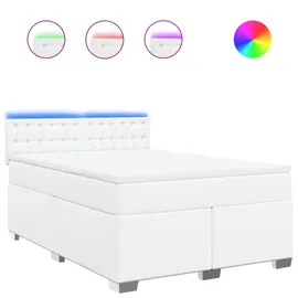 vidaXL Boxspringbett 140 x 200 cm Weiß