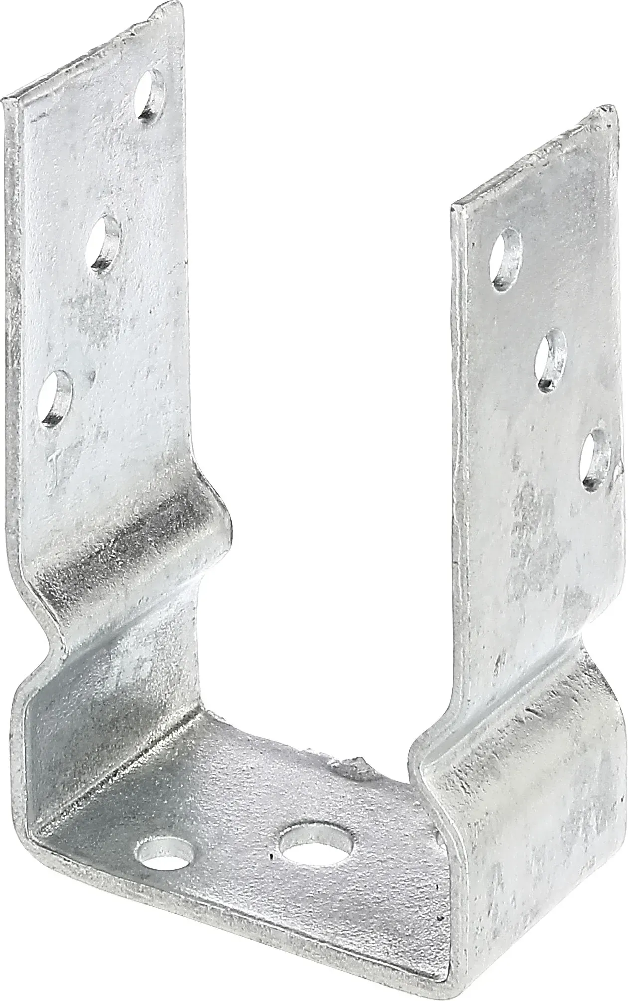 U-Pfostenträger ALBERTS, grau (feuerverzinkt), B:9,1cm T:6cm, Stahl, Bodenanker, feuerverzinkt, lichte Breite 91 mm