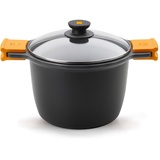 Bra Efficient | Hoher Topf, Aluminiumguss, Schwarz, 20 cm