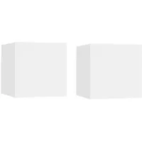 VidaXL TV-Schrank TV-Wandschränke 2 Stk. Weiß 30,5x30x30 cm
